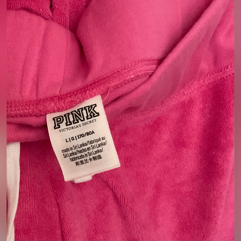 PINK Victoria's Secret Women's Pink Hoodie and Shorts Set - Picture 4 of 5